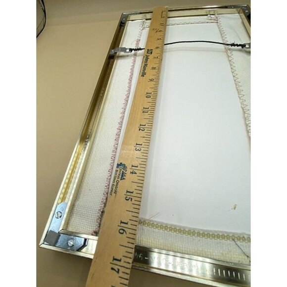 Vintage Tropical Macaw Parrot Needlepoint Tapestry 17 “ X 9.25” Framed - Picture 8 of 8